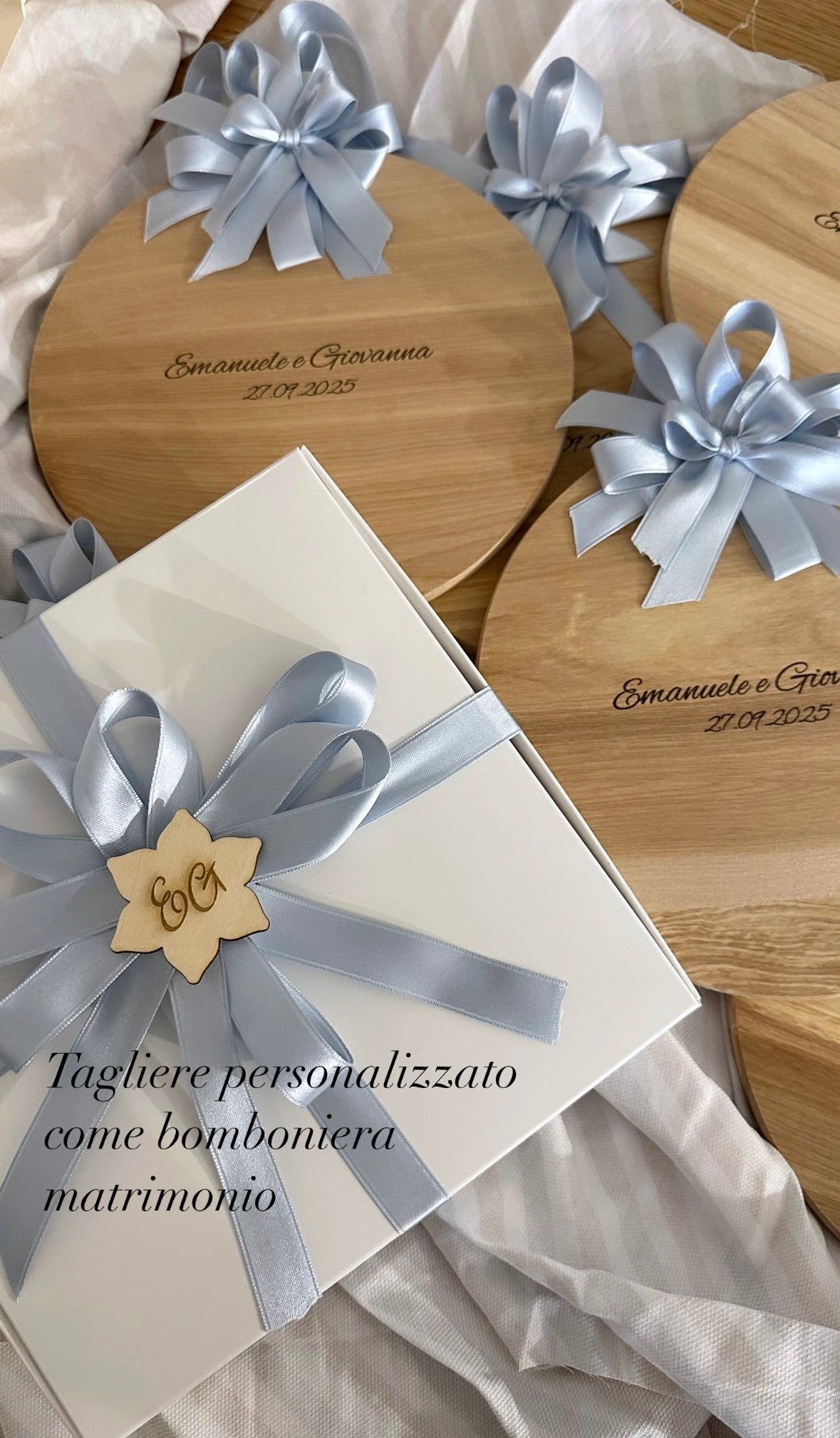 Bomboniera tagliere personalizzato