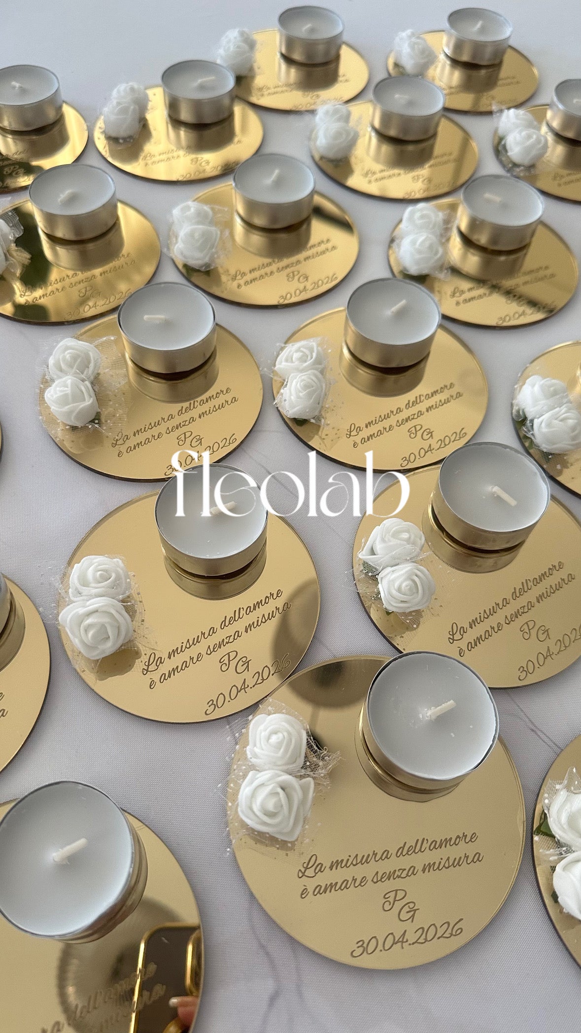 Bomboniera piattino portacandela