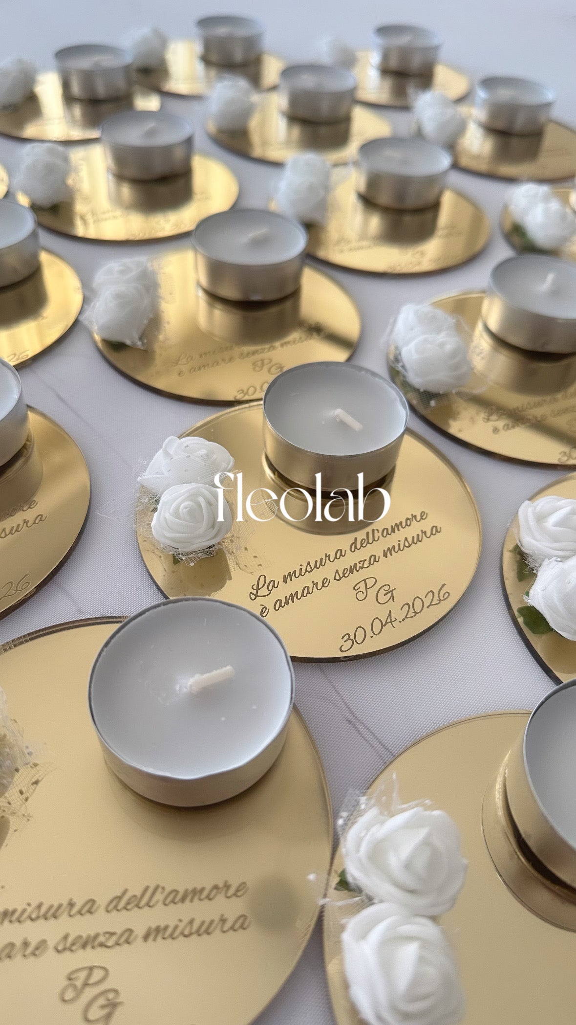 Bomboniera piattino portacandela