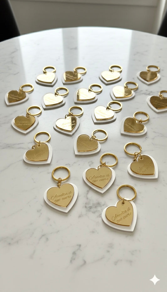 Segnaposto portachiavi doppio plexiglas