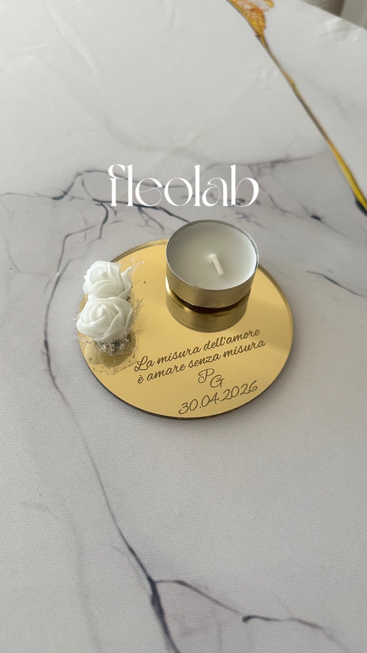 Bomboniera piattino portacandela